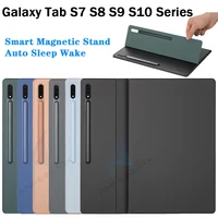 Funda magnética para Samsung Galaxy Tab S8 S10 Plus, funda con soporte S10 FE Auto Sleep Wake para Tab S9 FE + S10 Ultra con portalápices