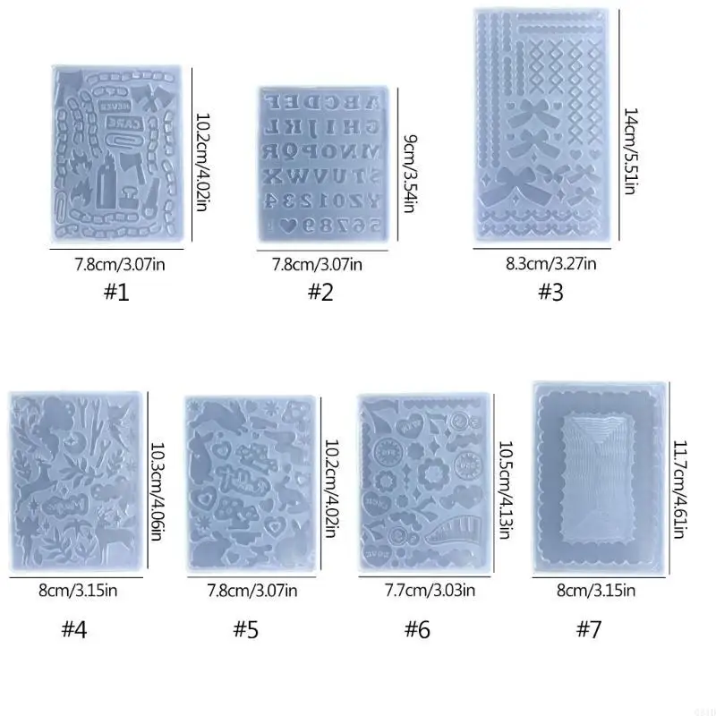 قالب من السيليكون لتزيين إطار الصورة الرمال المتحركة لإكسسوارات الحرف اليدوية #6