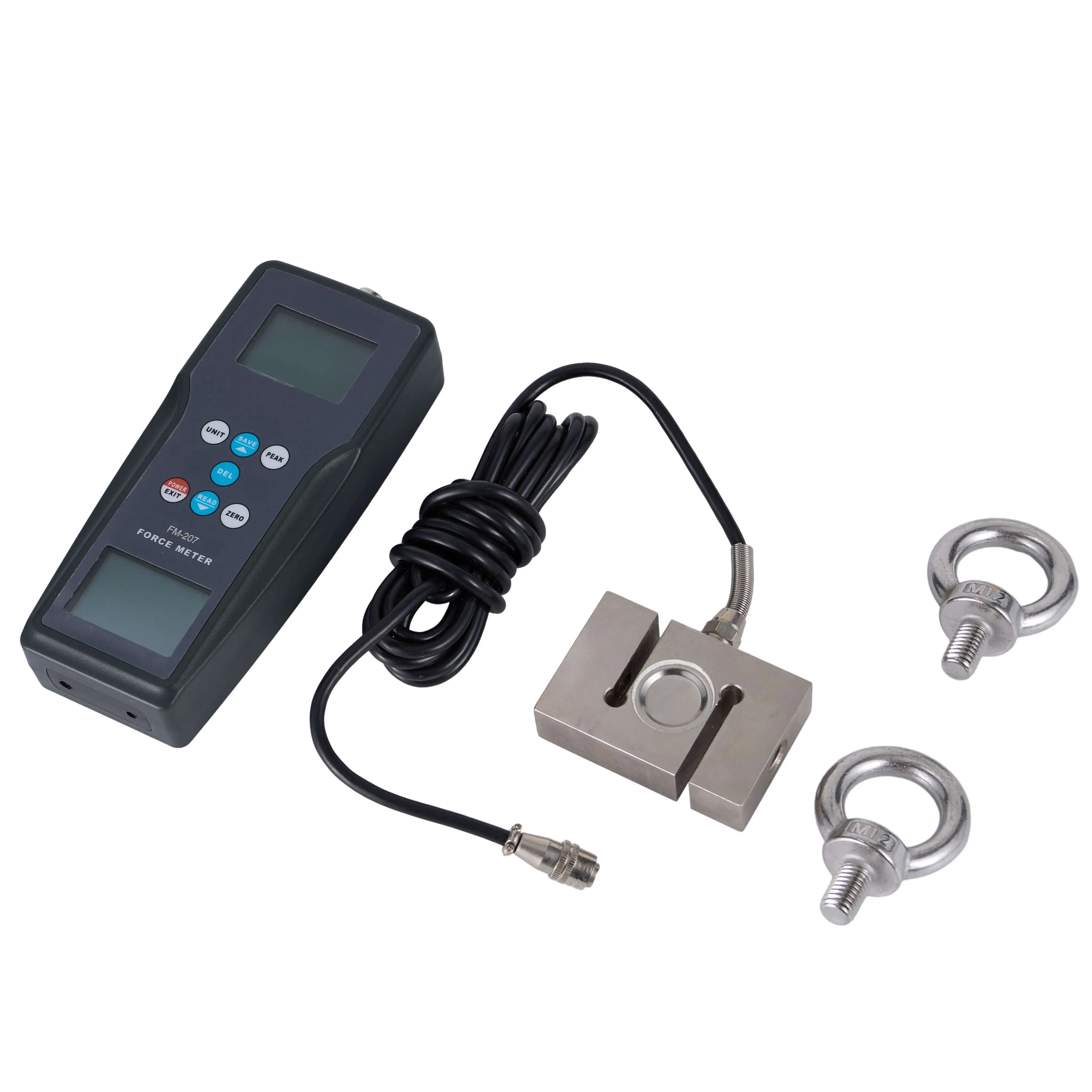 FM-207-500K Digital Force Gauge Dynamometer Push and Pull Force Meter Range +-500 Kgf