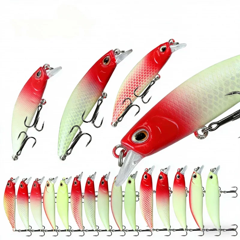 Luminous Minnow Lure Set 5g/6.5g/8g Long-Range Casting for Catching Mandarin Fish Sea Bass And Mackerel Bait Included