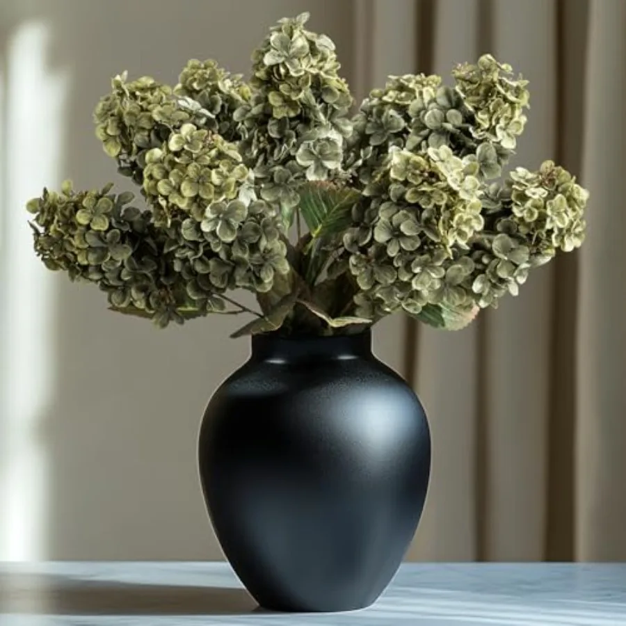 

Hydrangea Artificial Flowers, Fake Fall Flowers Silk Hydrangea with Stems, Fall Faux DIY Floral for Table Vase, Hydrangeas Bouq