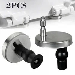 2 Pcs Stainless Steel  Toilet Lid Tops Fixing Hinge  Toilet Seat Hinges Soft Release Quick Release Replacement Parts