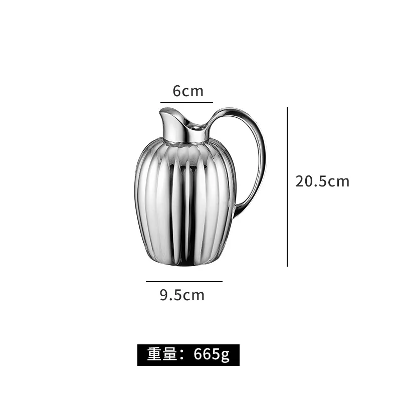 NEW   Stainless Steel Light Luxury Kettle Household Living Room Coffee Table Cold Kettle Decorative Ornament Housewarming Gift