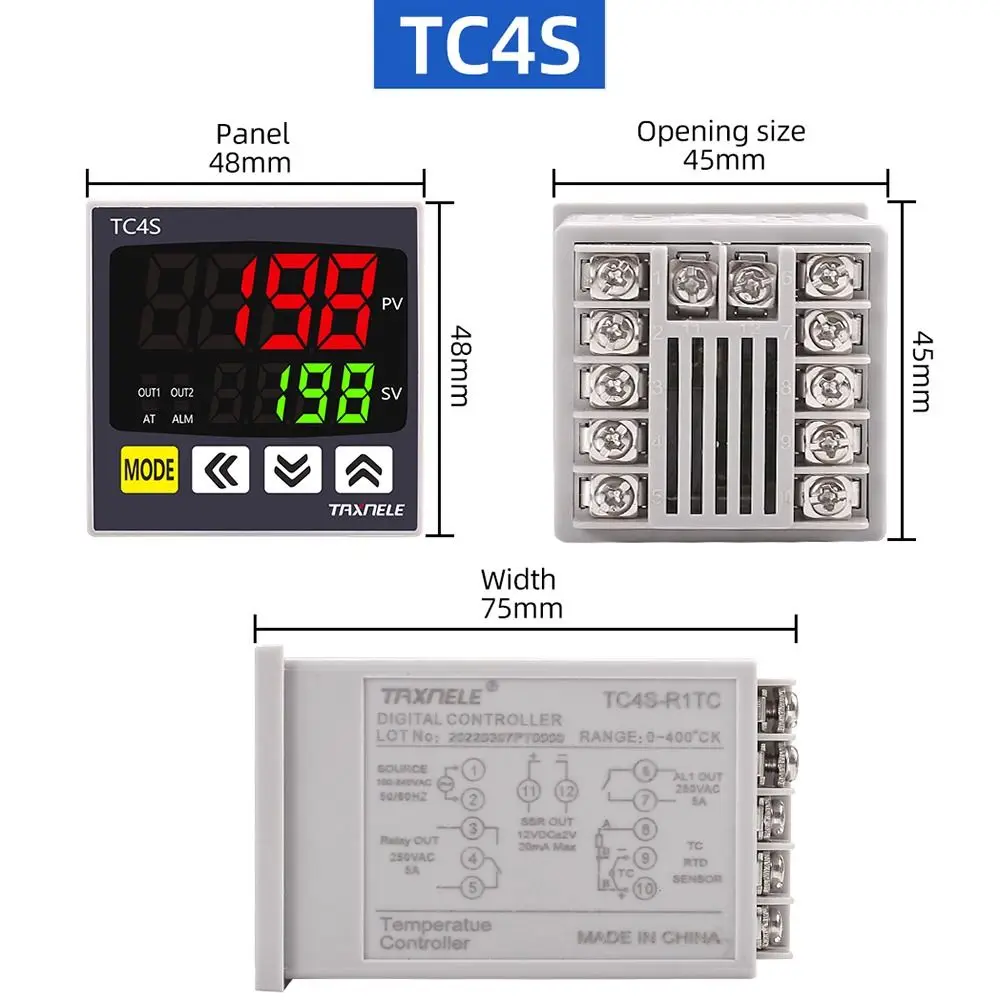Input Output Universal 110VAC 220V Regulator Pengontrol Suhu Digital PID Termostat Dual SSR Relay