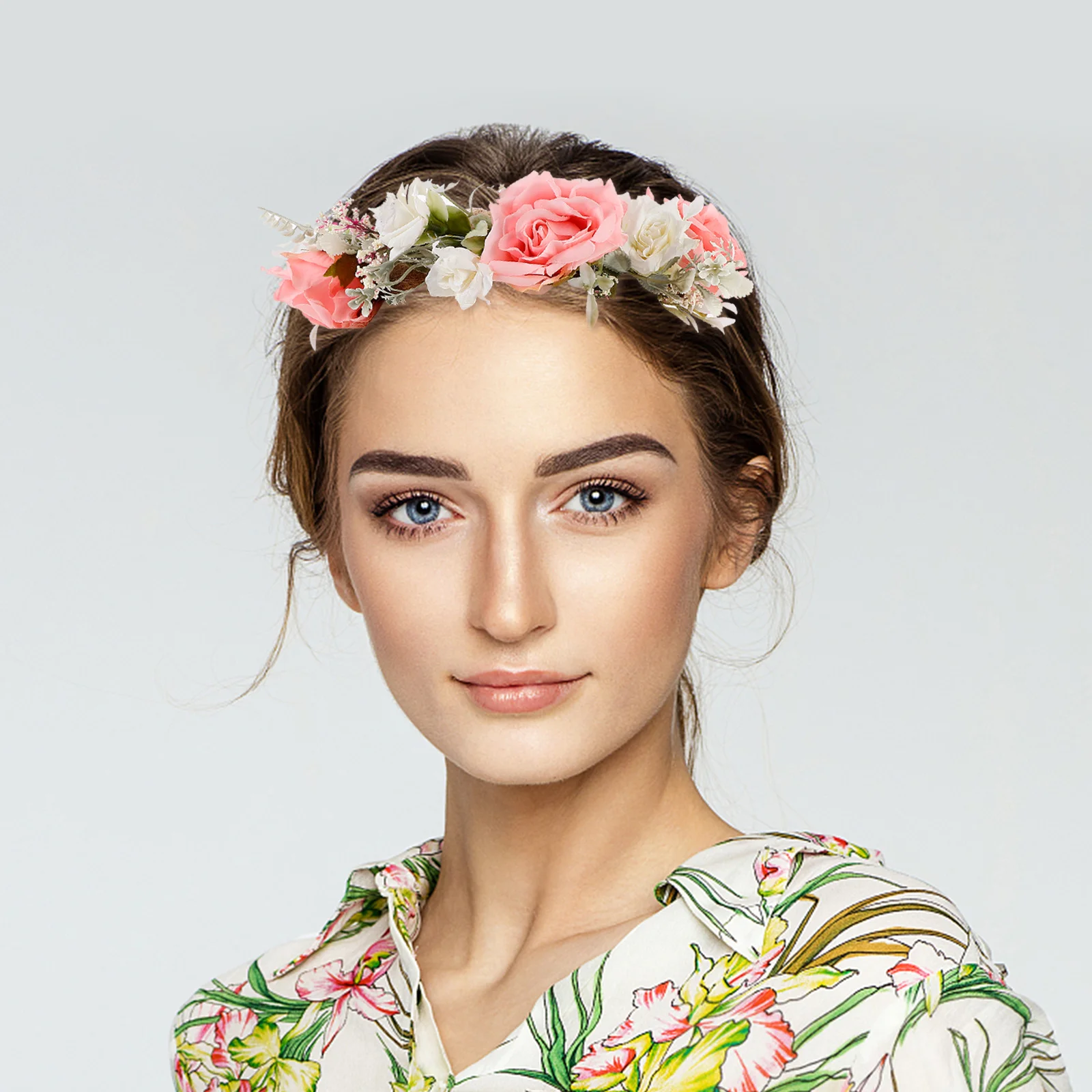 

Bride Decorations Simulated Flower Hair Accessories Girl Headbands Bridal Headdress Bridesmaid Fabric Floral Crown Wreaths