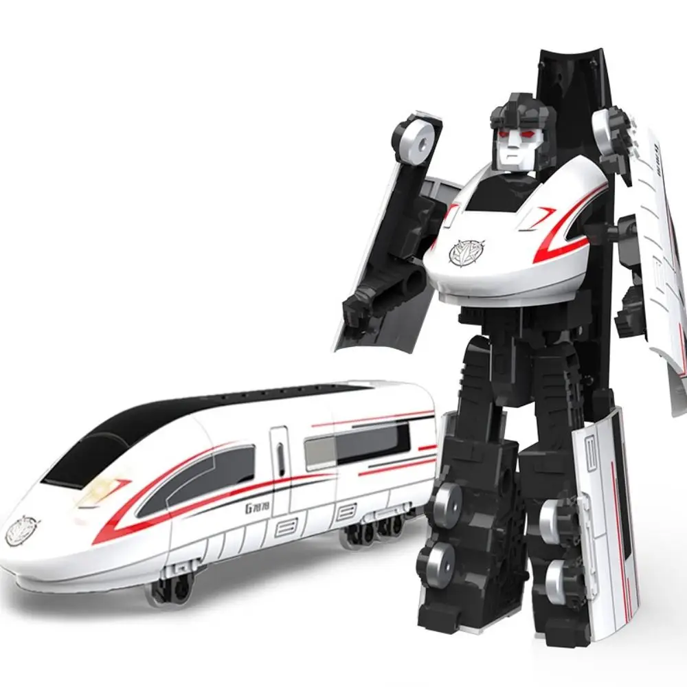 2 in 1 Deformazione Robot Treno Bulldozer Escavatore Trasformazione Robot Giocattolo Modello Giocattoli Treno Ferroviario Ingegneria Veicolo Robot
