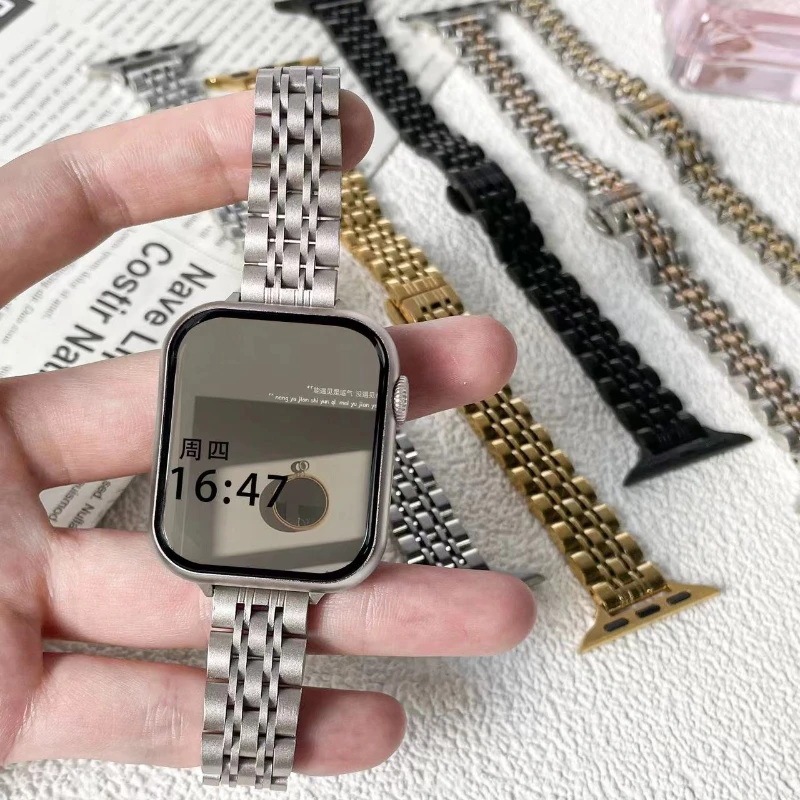 Metallarmband für Apple Watch Ultra 3 2 49mm 11 10 46mm 42mm Edelstahl-Armband für IWatch 9 8 7 6 5 SE 44mm 40mm 45mm 41mm