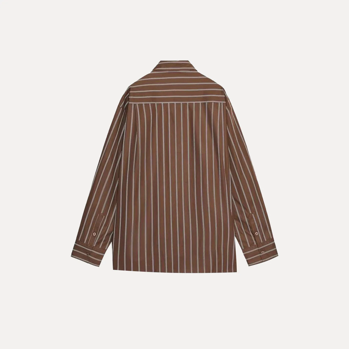 Z femmes Faion trajet rayure ample longue col Sve irt 2025 nouveau Sle coupe confortable tenue de bureau haut