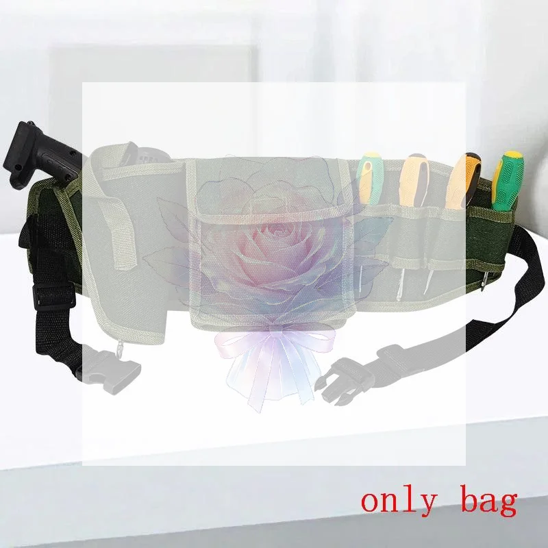 Tool Waist Pouch with Adjustable Belt and Large Capacity for Versatile Use in Workshops