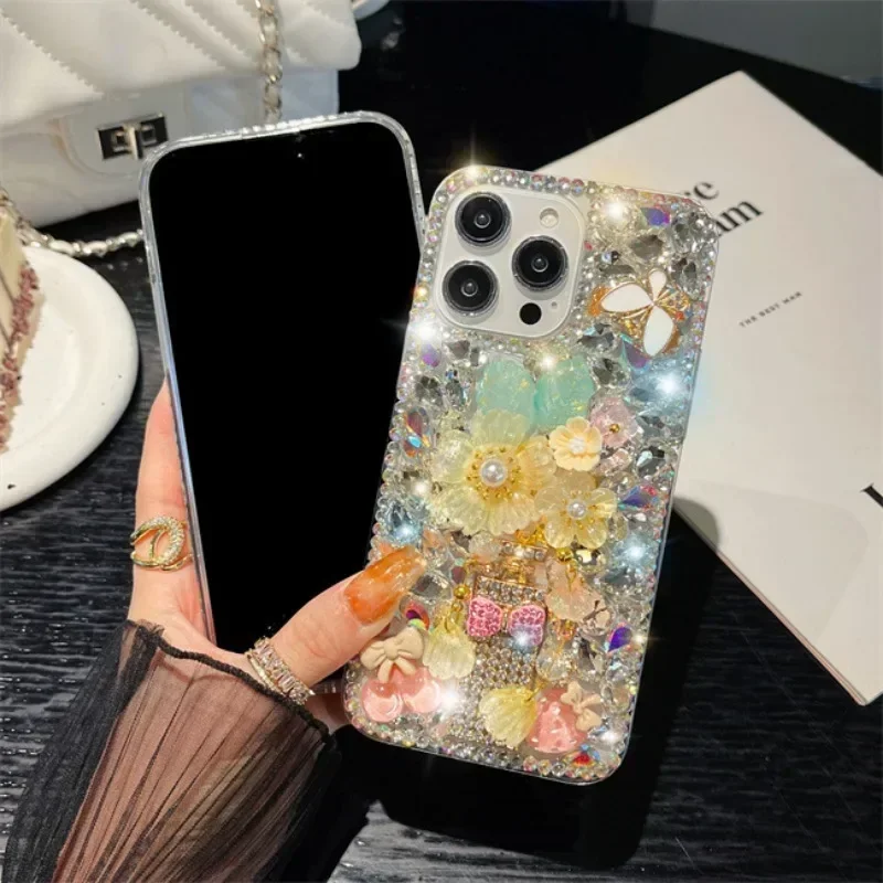 

Luxury Bling Diamond Rhinestone Capa with Handmade Design for Xiaomi 13 14 POCO X3 X4 X5 F4 F5 PRO M4 M5 M6 Cover