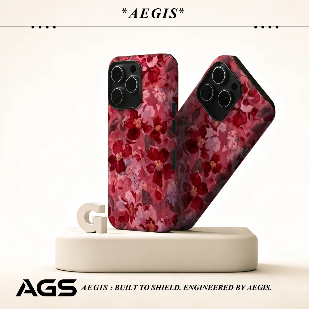 Fuchsia Floral Cluster Handyhülle für magnetische Handyhülle für IPhone 17 16 15 14 13 Pro Max Plus Single Double-Layer Tough Case