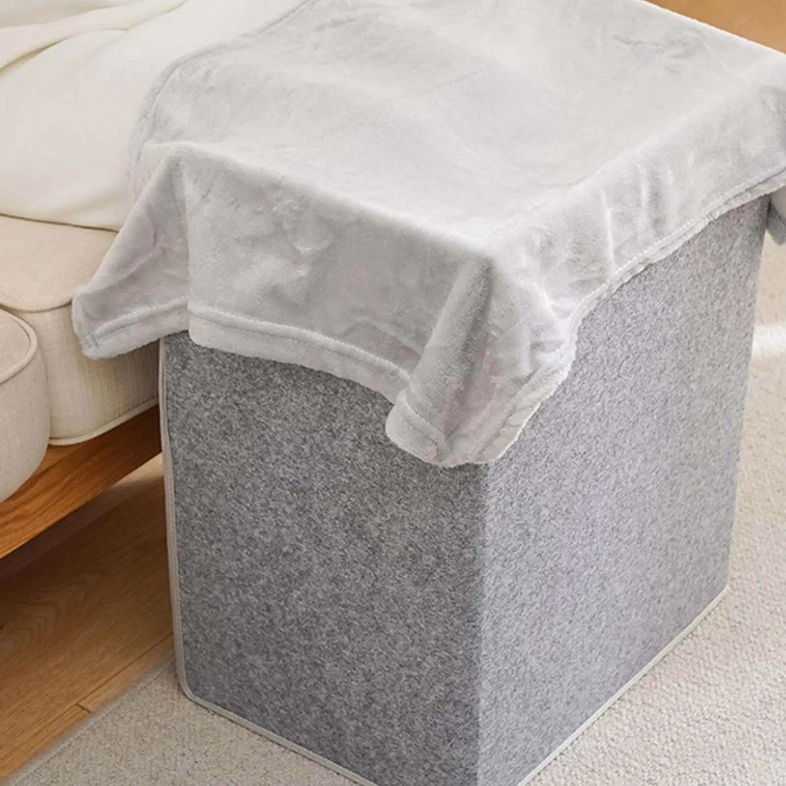 Quiet Space Heater for Home Office Electric Foot Warmer Foldable Under Desk Leg Heating Pad Winter
