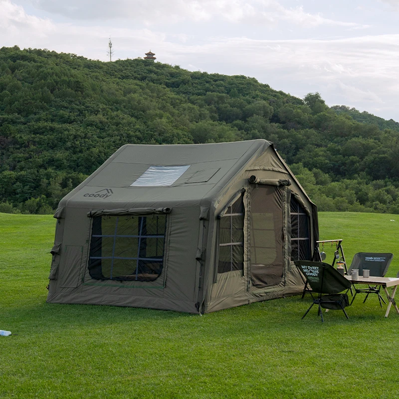 

8.0 Air Tent-Army Green Wholesale Family Portable Luxury Durable Inflatable Camping Outdoor Folding Portable Tent