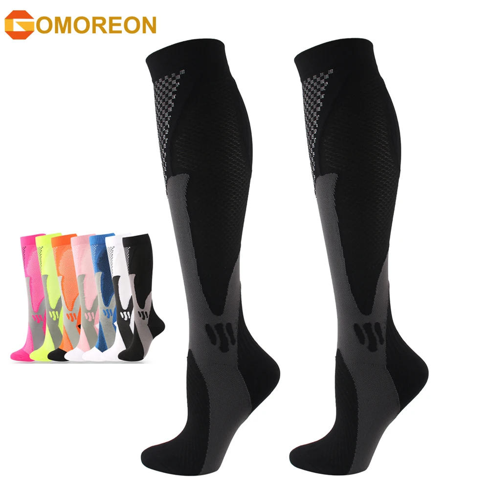

1Pair Sport Compression Socks Men Women, Athletic Long Tube Socks for Running Cycling Basketball Football Volleyball