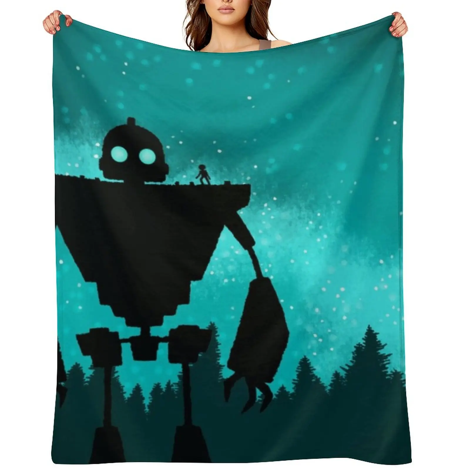 

IRON GIANT Throw Blanket Loose Warm Sofas Travel Blankets