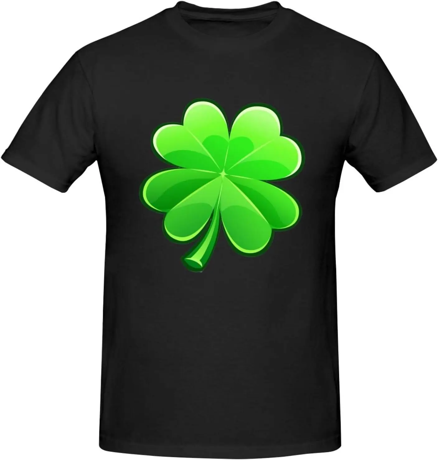 St. Patrick's Day Green Four Leaf Clover T-Shirt Anime Graphic T-shirts For Men Clothing Women Tees High Quality 100%Cotton