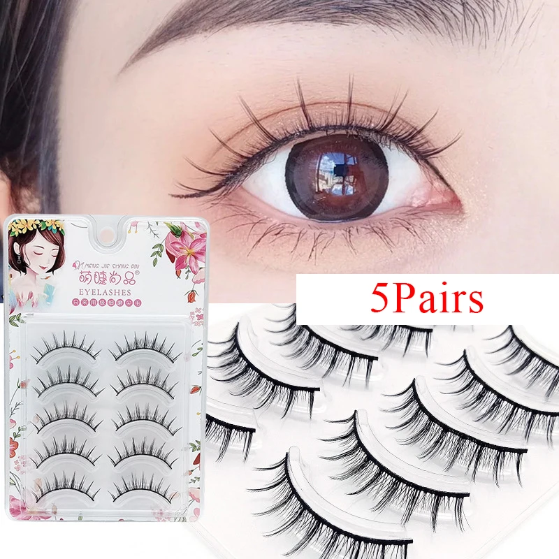 Corea ciglia finte Manga Lashes Full Strip Lashes Natural Lash Extension Cos Fairy Cross ciglia lunghe Wispy Long Big Eye