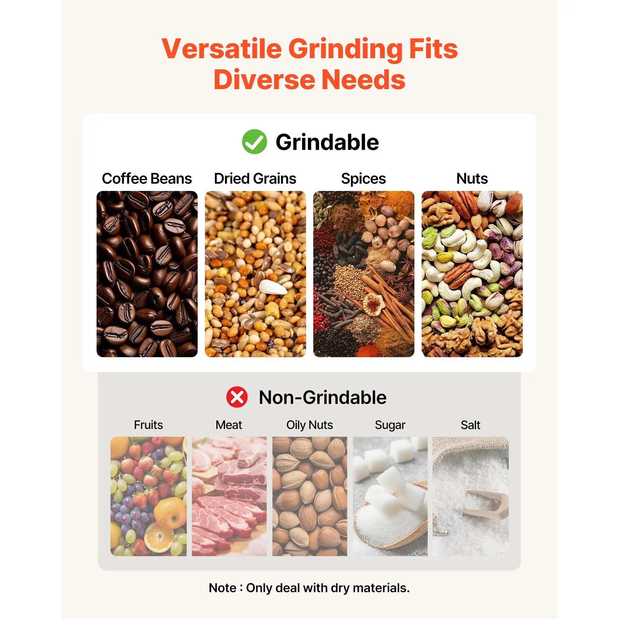 750g Electric Grain Mill Grinder, 2000W 28000RPM High Speed Spice Corn Dry Grinding Machine, Stainless Steel Pulverizer Powder M