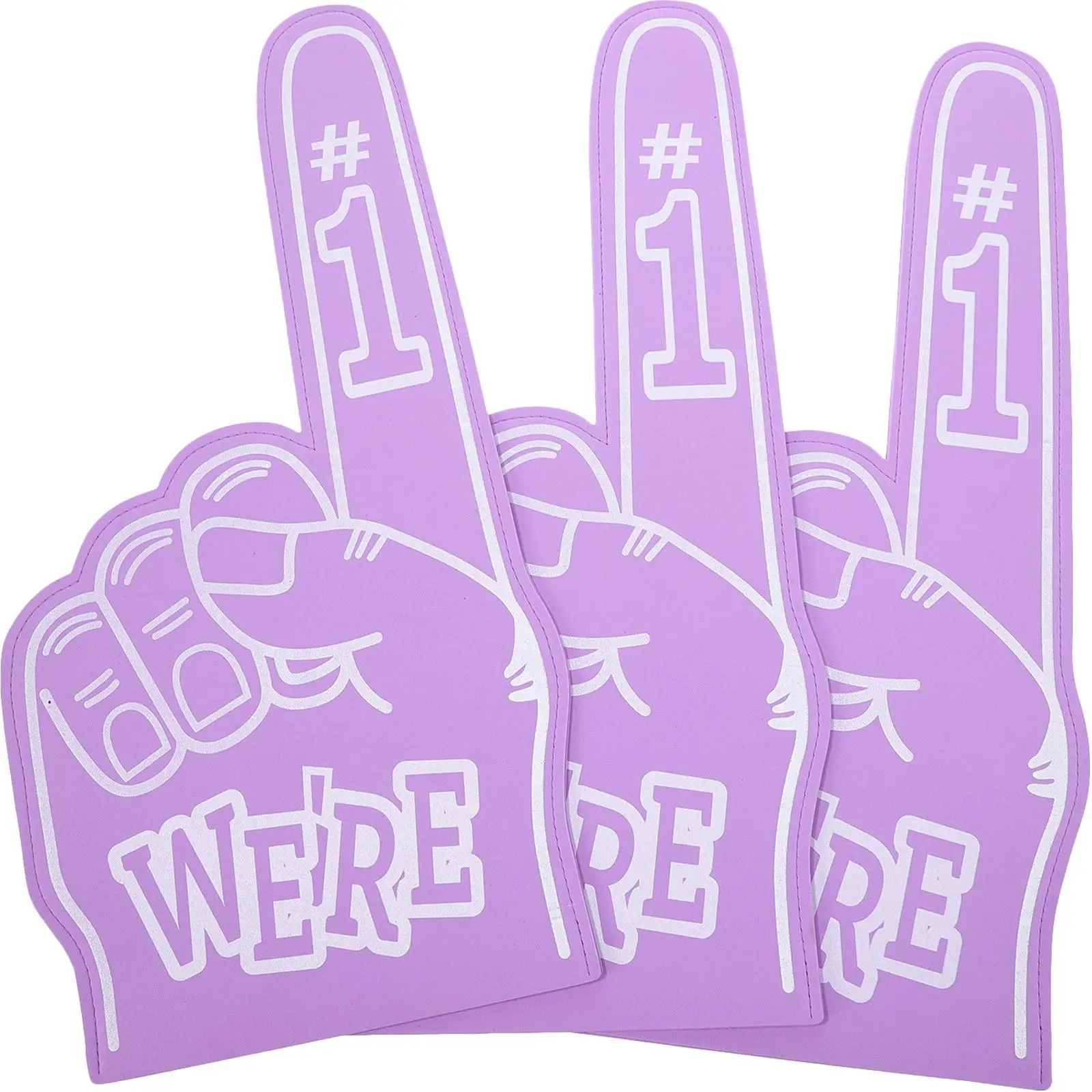 

3 Pcs Foam Finger Cots Sports Cheering Cheerleading Fingers Kids Toys Eva H Props Lightweight EVA Material Fits Soccer