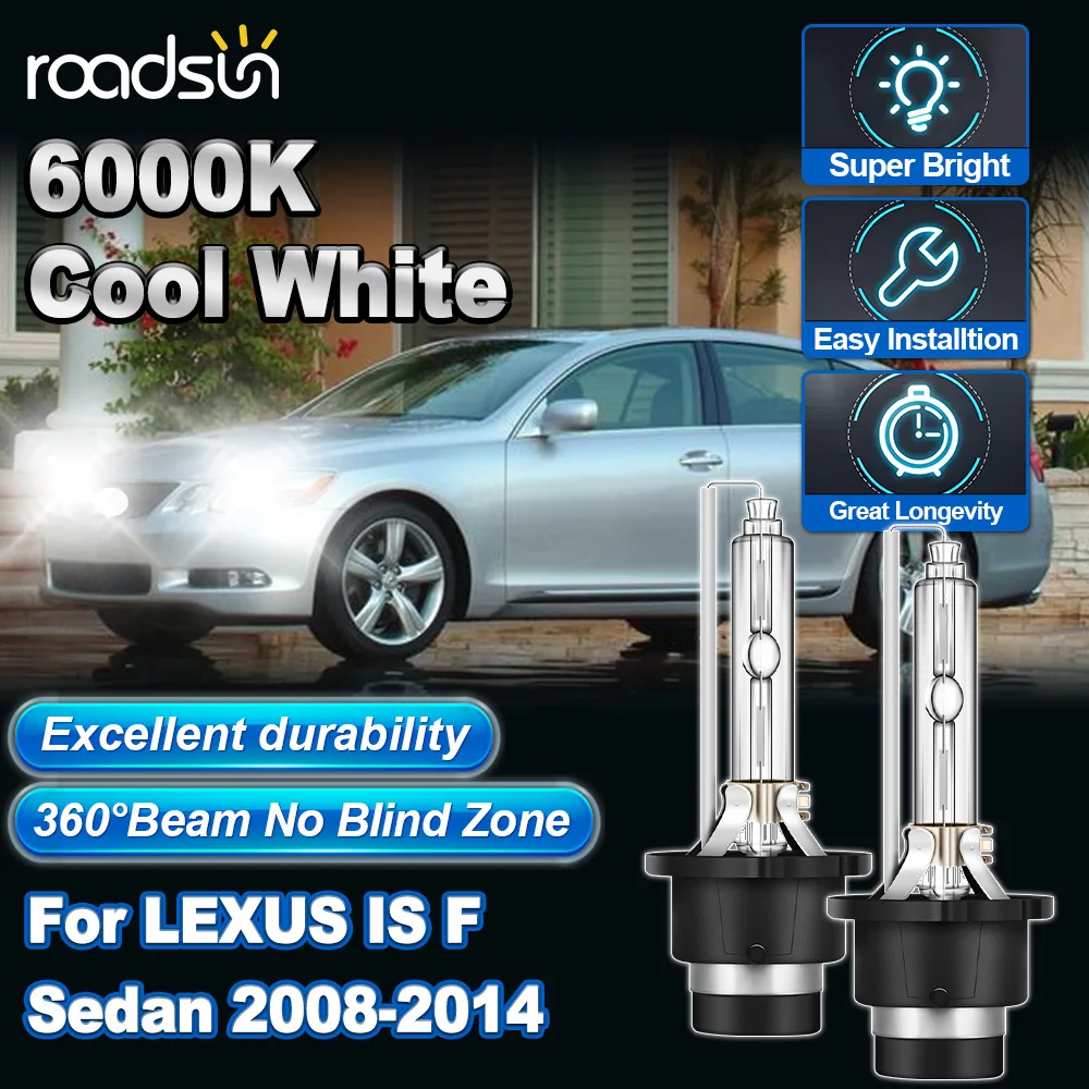 

2PCS D4S Xenon Headlight 6000K Car Lights 12V Plug And Play Xenon Lamps For LEXUS IS F Sedan 2008-2014