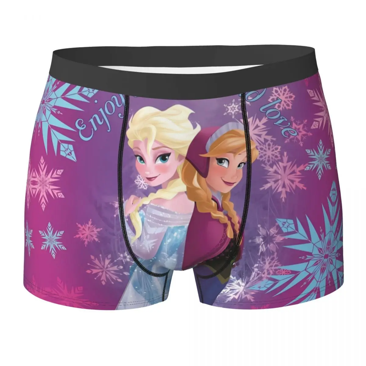 Frozen Elsa Underwear Elastic Underpants Printed Boxer Brief For Man Pouch Large Size Boxershorts