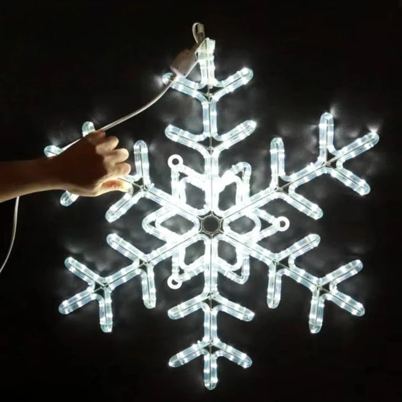 

Commercial hanging decoration Merry Christmas led snowflake lights, convenient, practical and durable