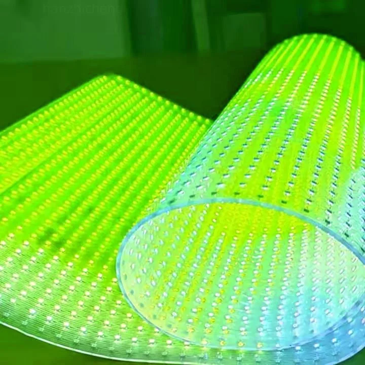 Customizable Flexible Led Crystal Film Screen Transparent Display for Glass Windows Decorative Flexible LED Film