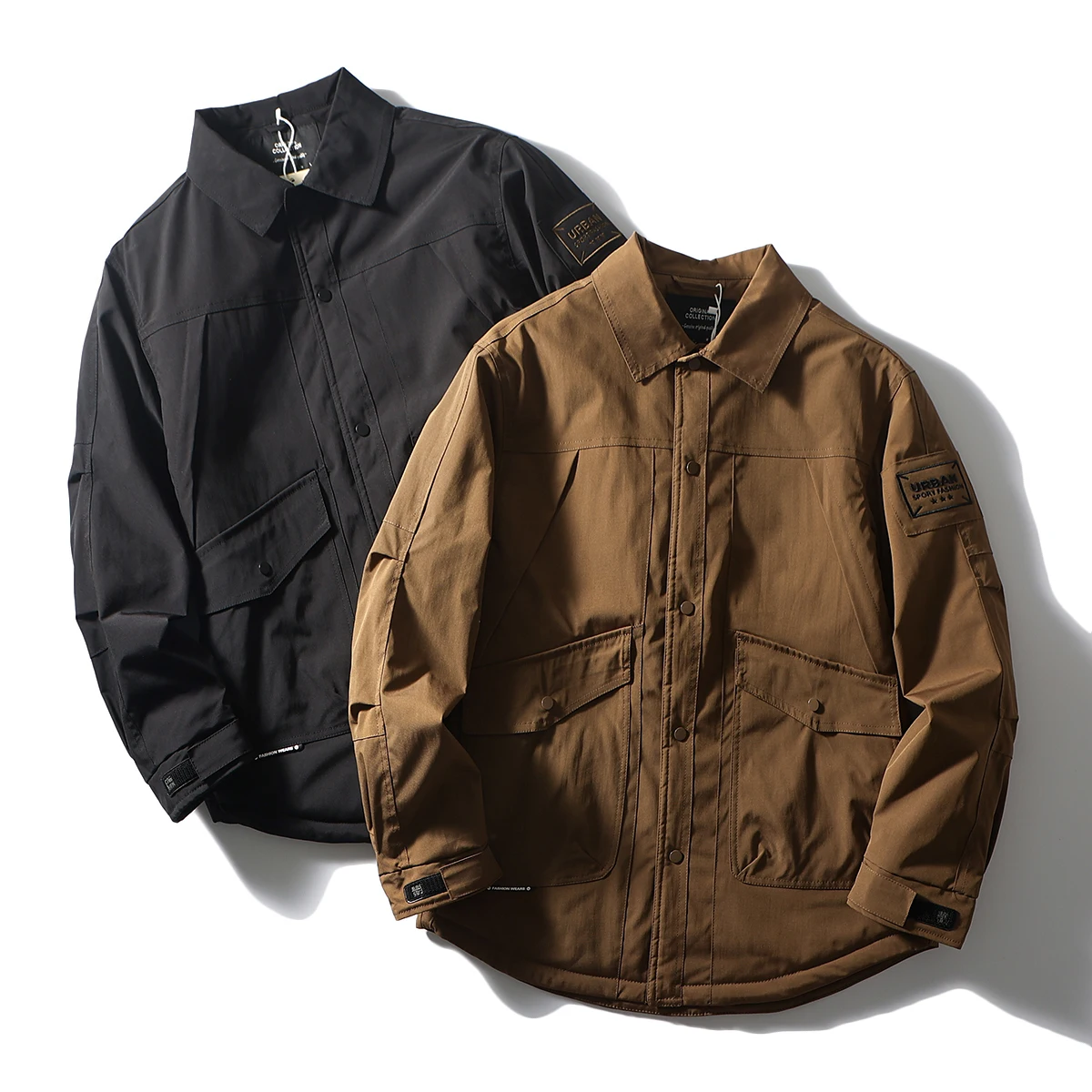 

Мужская стеганая хлопковая куртка в стиле ретро с воротником, водоотталкивающая, повседневная, теплая, модная, городская, с длинными рукавами