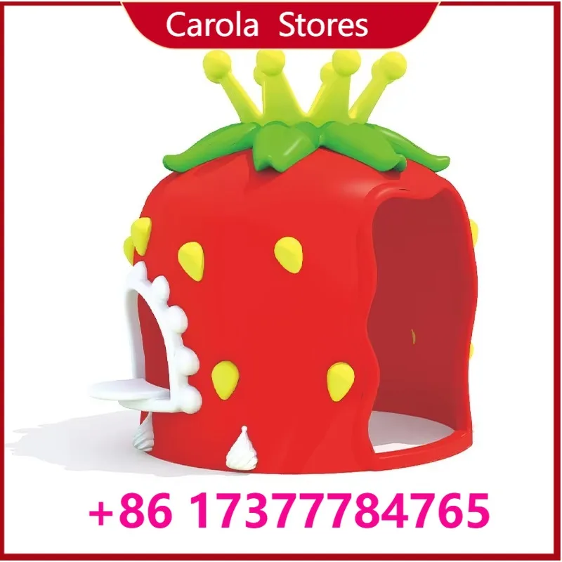 Kids Strawberry Plastic Play House New Design Outdoor Amusement Game Room Playground Facility