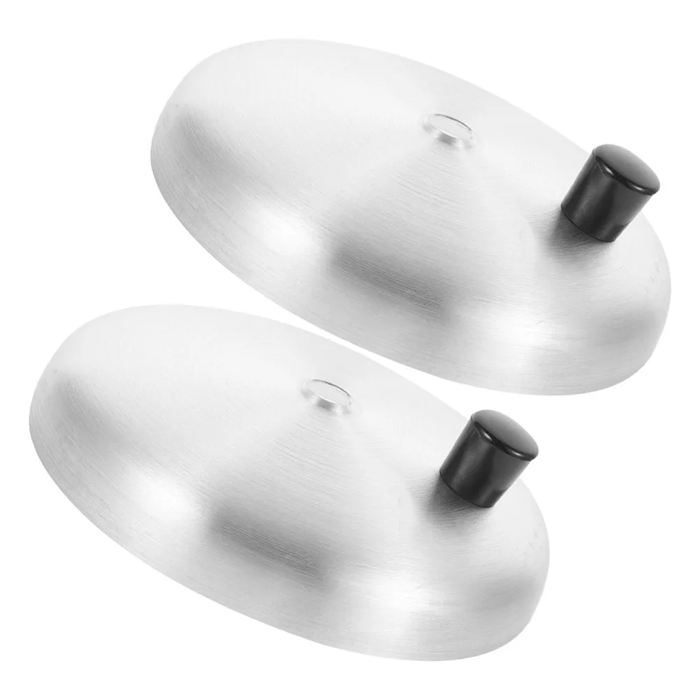 

2Pcs Metal Cooking Pot Lid High Temperature Resistant Universal Cover for Pots Skillet Wok Easy Clean Kitchen Essential