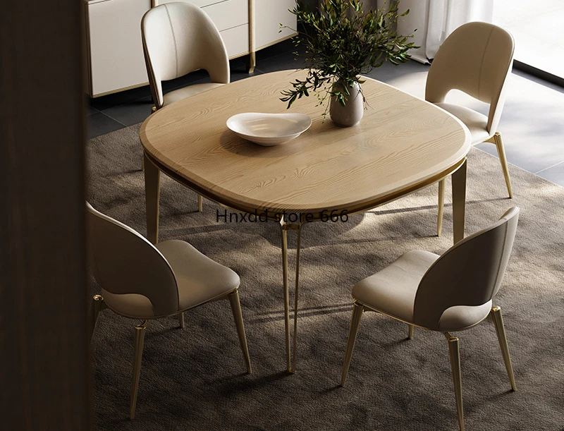 Large flat-floor restaurant series minimalist square household simple dining table and chair combination