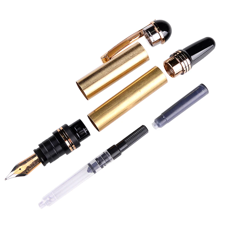 Churmore-Fountain Pen Kit para Carpintaria, cromagem, DIY Acessórios, Woodturn Pen Kits