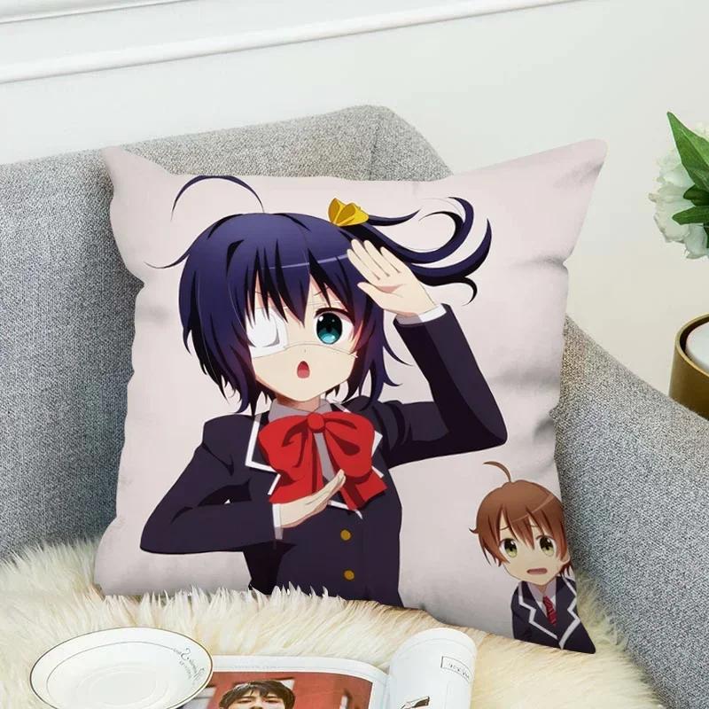 Etui T-Takanashi Rikka na poszewkę na poduszkę 45x45 Anime uroczy dekoracyjne poszewki na poduszki 40x40 jesienny poduszka na sofę poszewka 45*45