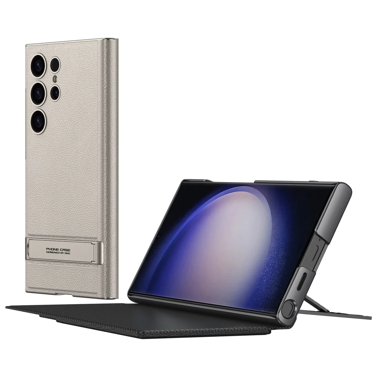 Luxury Leather Case Suitable For Samsung S24Ultra S23Ultra  Phone Case Adjustable Mechanical Shift Bracket Storage Card Wallet