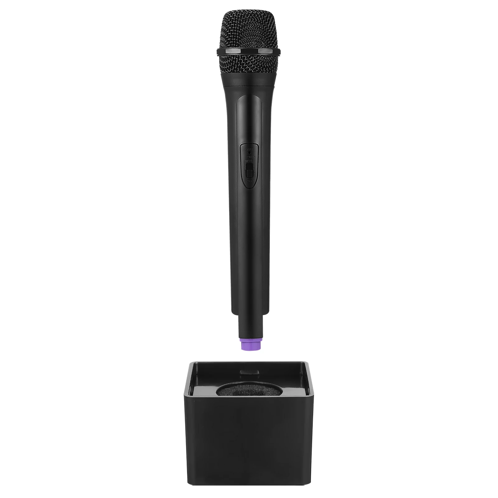 

Plastic Fake Microphone Toy for Kids Pretend Play Toddler Prop Mic Set Simulation Model with Square Labels Music Role Play Gift