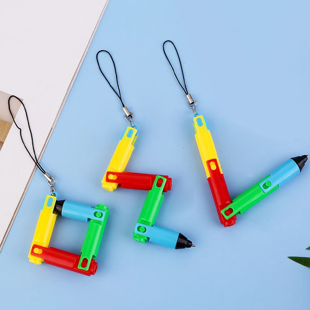 

20 Pcs Student Foldable Pen Folding Ballpoint Writing Bendable Shaped Plastic Child