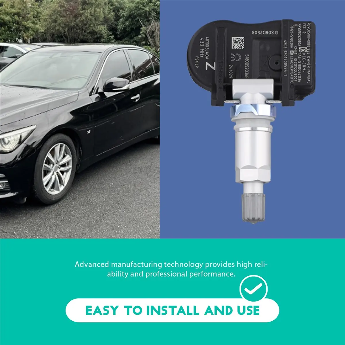 Super Sale 4Pcs Car TPMS Sensor 40700-3JA0A for Infiniti Q50 Q60 Nissan Altima Pathfinder Tire Pressure Sensor Monitoring System