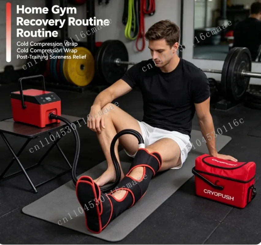 Reusable Full‑Leg Knee Cryo Compression Cuff Kit Hot Cold Circulation Therapy Machine for Muscle Joint Injury Rehabilitation