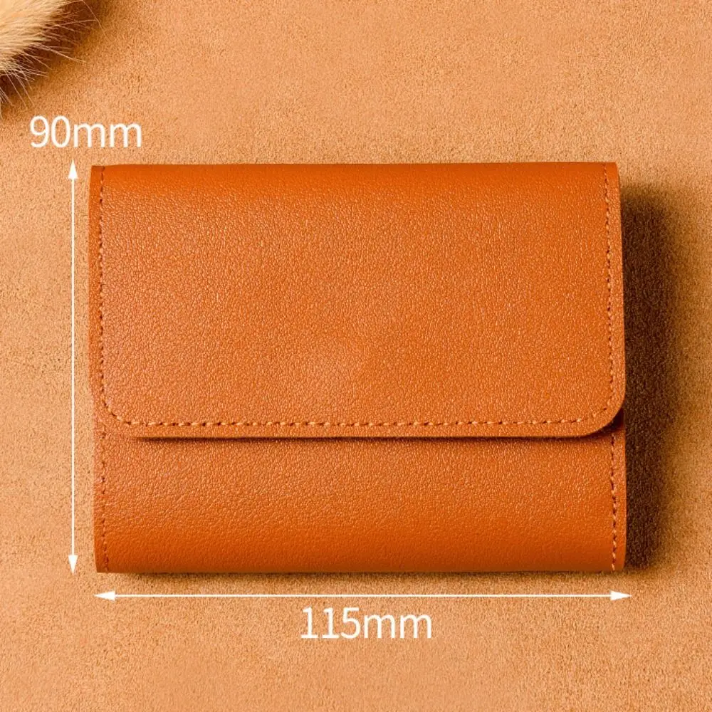 Multi-card Slot Solid Color Portable Leather Card Case Universal Bank Card Credit Card ID Bus Card Holder Travel Card Organizer