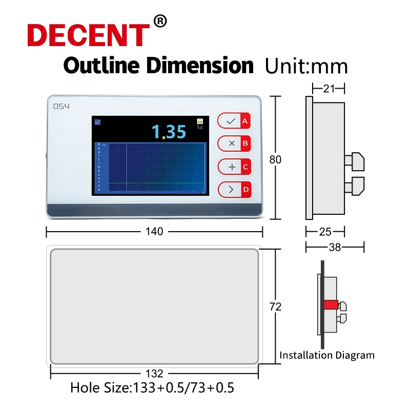 ZXY Load Celle Tester China Digital Weighing Indicator Adjustable Weight Sensor 5kg Load Cell Control Weighing Instrument Indica