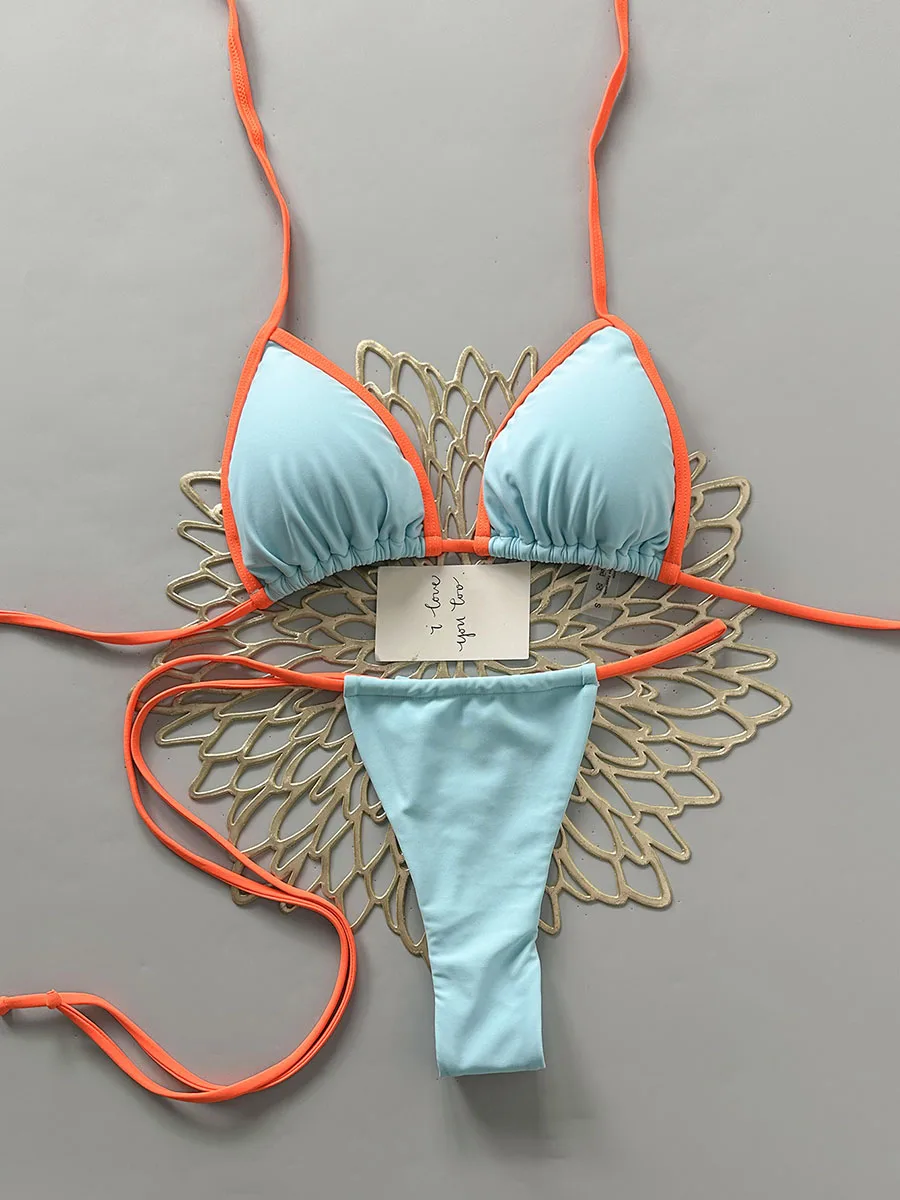 Micro Bikinis 2027 Sexy Women Swimsuit Push Up Swimwear Solid Bikini Set String Biquini Bathing Suit Summer Beachwear