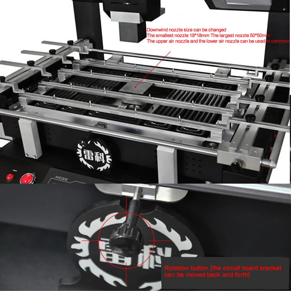 Hot Air BGA Rework Station LK-T6 Soldering Welding Machine 3 Temperature Heating Zones with Vacuum Suction Pen XBOX-360 Repair