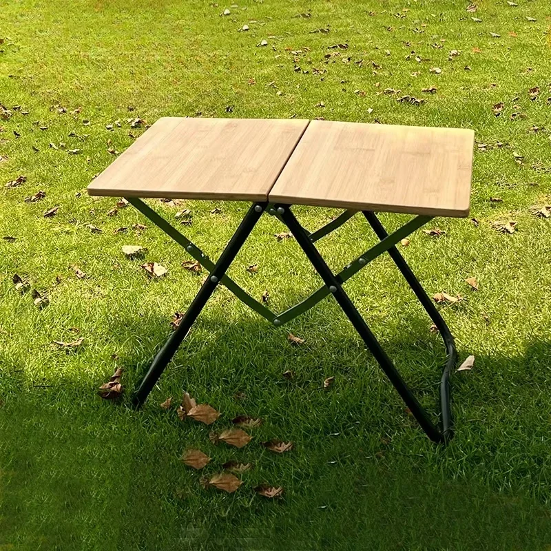 Outdoor Folding Bamboo Table Portable Table Camping Leisure Table Self-driving Aluminium Alloy Picnic Desk New