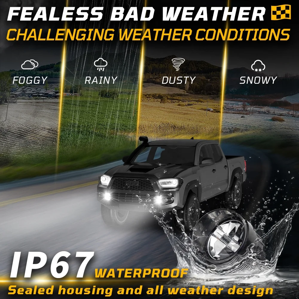 Fog Lights For Tacoma 2012-2022 Driving Lights LED Driving Light Kit 4x4 Offroad Accessories