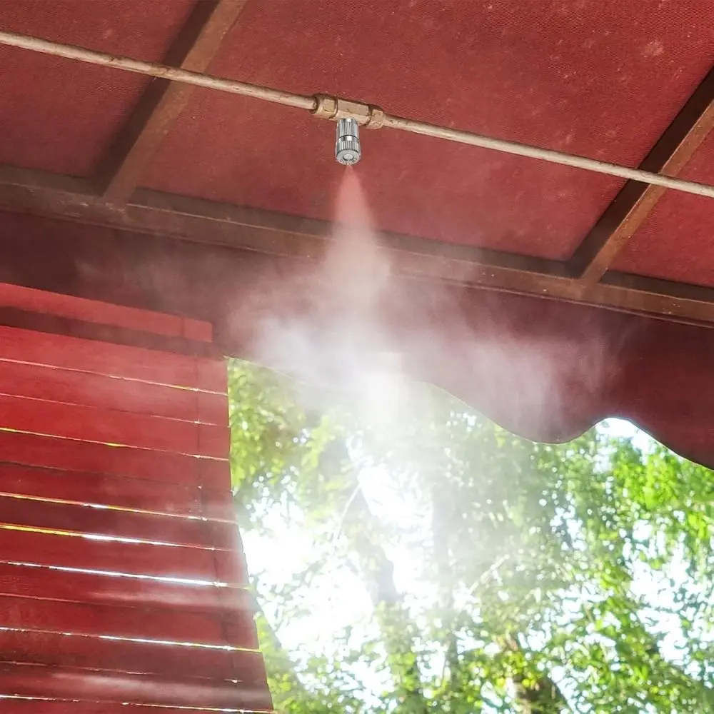 Durable 3/16 Inch Misting Nozzle Brass 0.1mm~0.5mm Atomization Sprayer With Filter Inside Humidify Sprayer