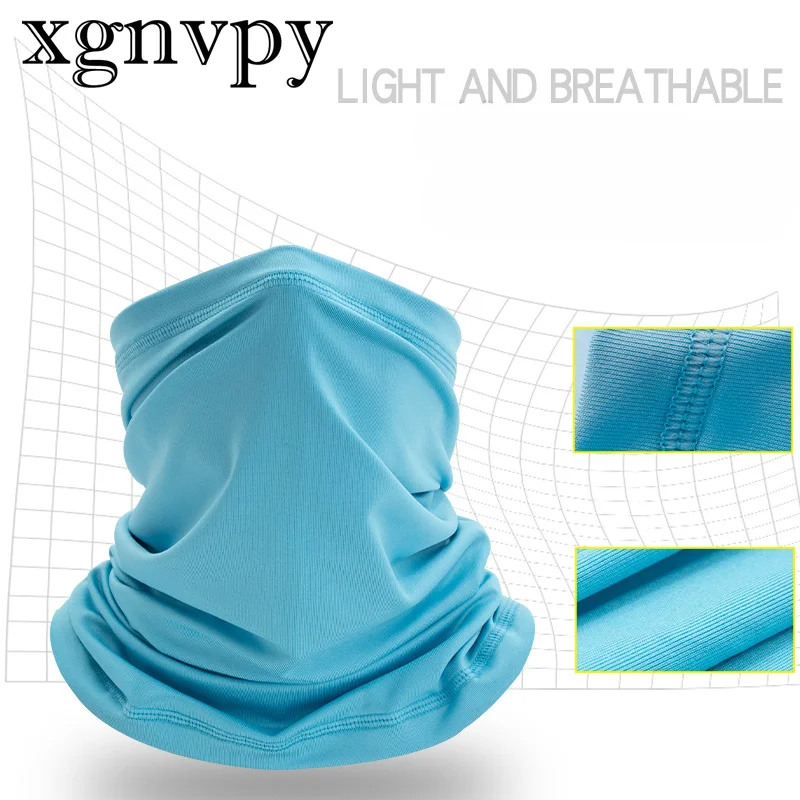 xgnvpy Outdoor breathable Sun protection Fishing Magic Face scarf Neck set Cycling Mask Head breathable ice silk sports neck set