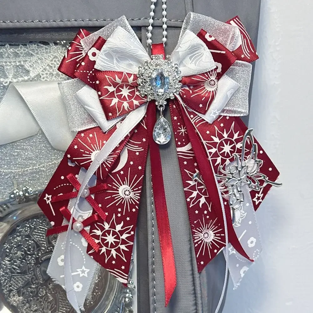 Itabag Bow Pendant, Butterfly Rhinestone Ribbon Lolita Bag Charm, DIY Decor Keychain, Anime Peripheral Gift for Friends