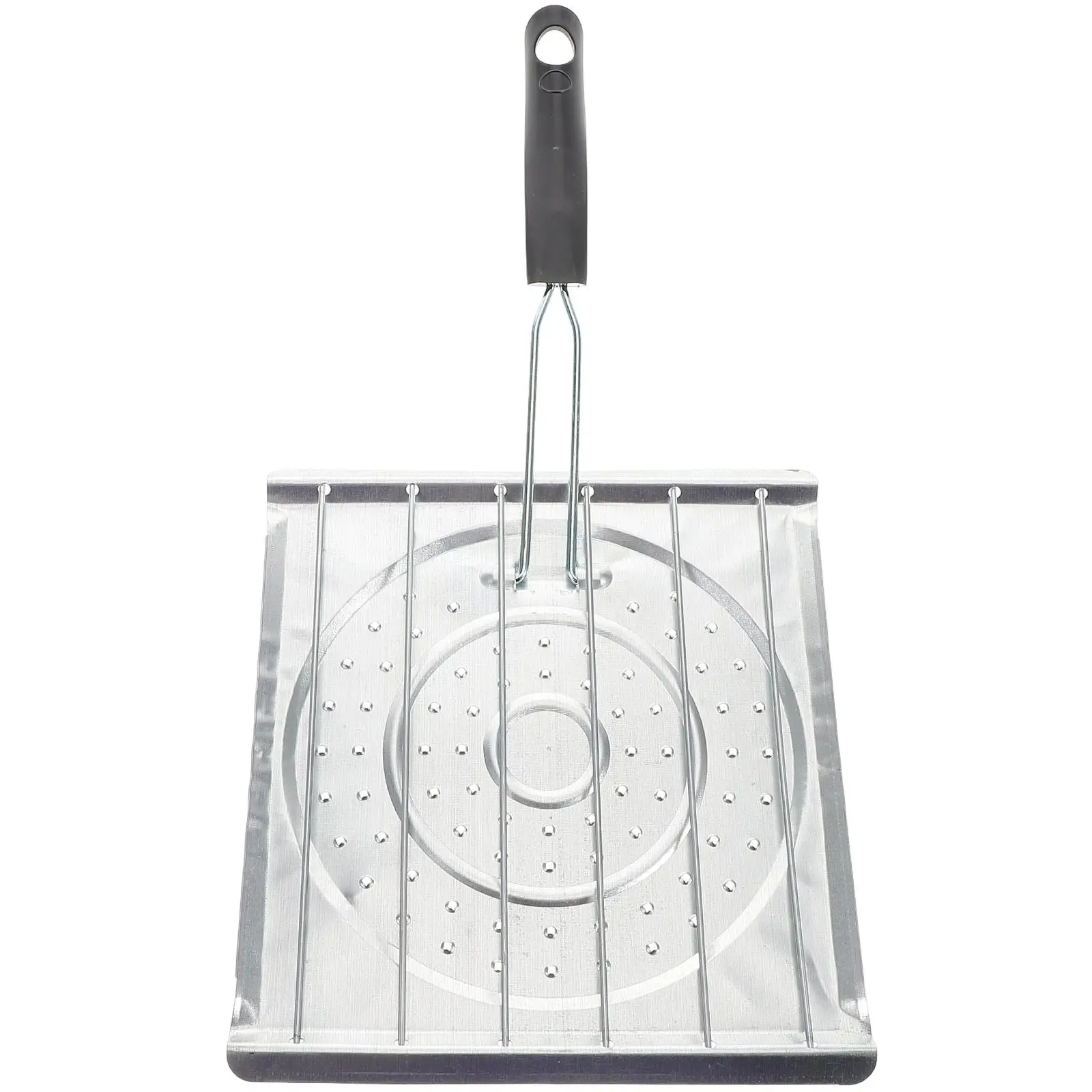 

Grill Rack Foldable Handle Bread Fish Meat Tray Plastic Durable Noncoated Versatile Camping Outdoor Vegetables Tools