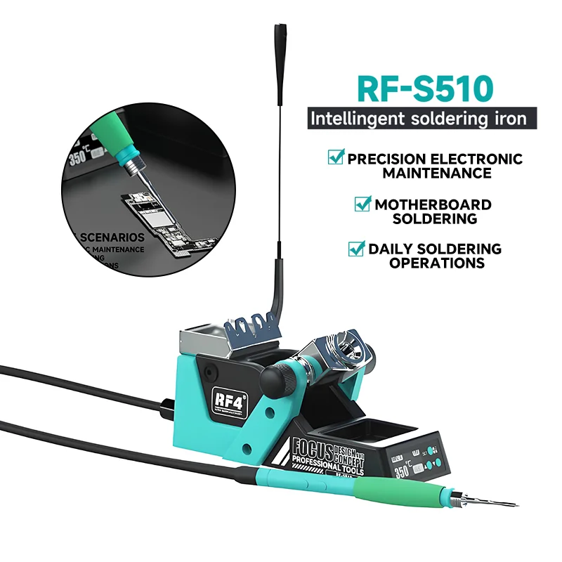 

RF4 New Intelligent Soldering Station RF-S510 Type-C PD Fast Charging HD LCD Screen Mobile Phone Motherboard Chip Repair Tool