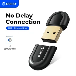 ORICO-adaptador Dongle 5,3 Compatible con Bluetooth, receptor de Audio y música, transmisor Compatible con Windows 7/8/10 para PC, portátil y altavoz